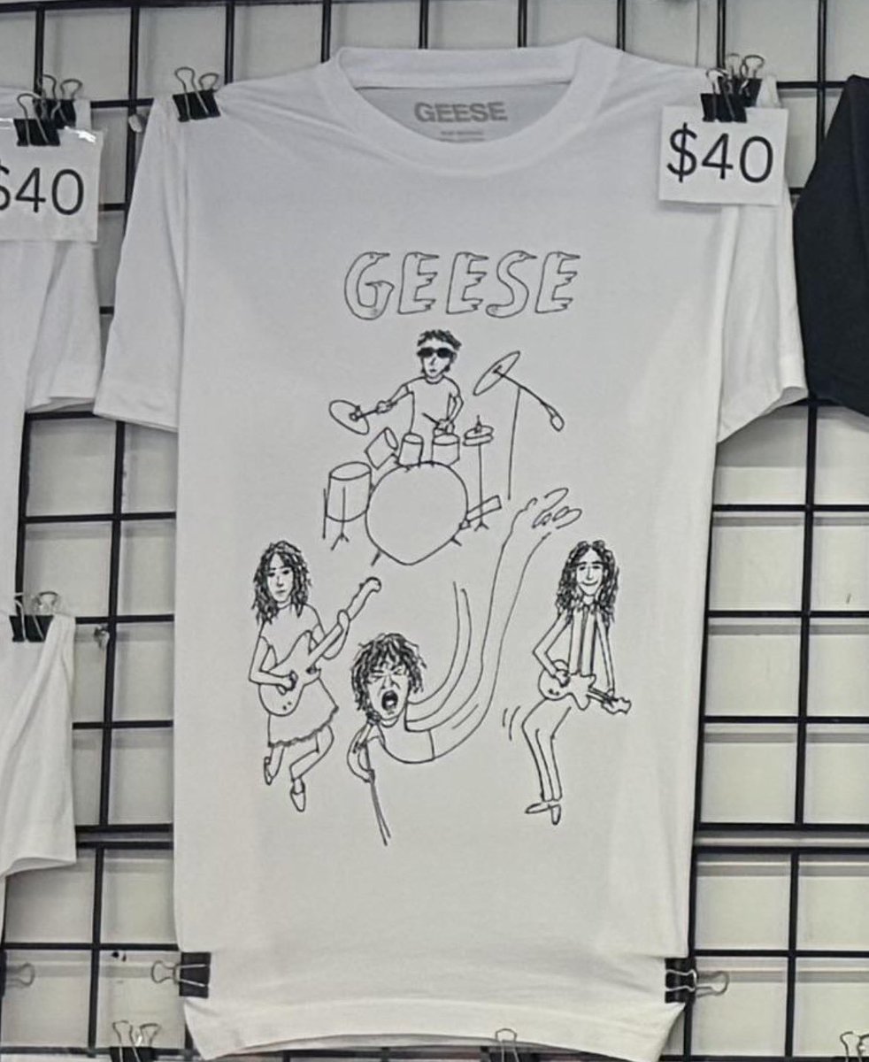 youngcrouchy's tweet photo. By the way, the new GEESE shirt is a refrence to this Graham Coxon drawing of Blur https://t.co/M52Lb9ZyMV