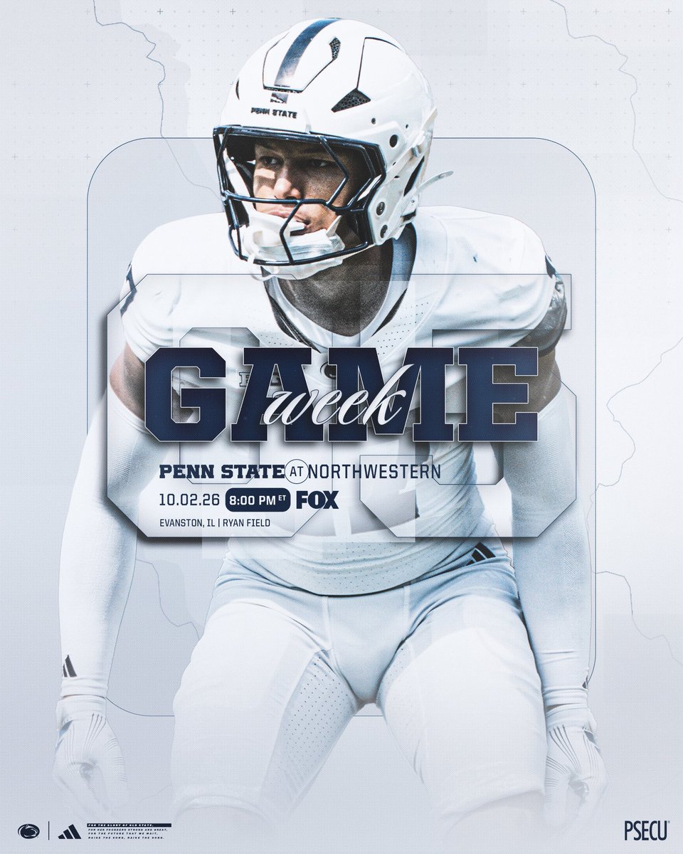 PennStateFball's tweet photo. Game 5️⃣

#WeAre https://t.co/vofaCEVjBM