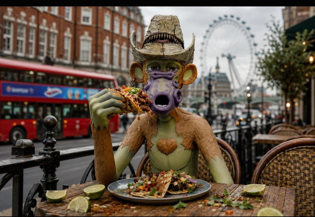 BoredBritish's tweet photo. Taco Tuesday, innit?
Our ape said Forget the charts for a minute. Tacos first!
Which wins: tacos and coffee or tacos and tea
#TacosTuesday #GM #BoredBritish #Crypto #Coffee https://t.co/GFVnwKe4rP