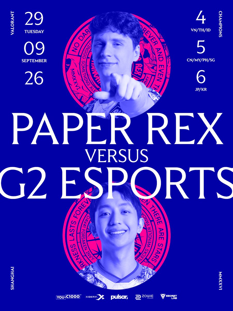 pprxteam's tweet photo. In for a penny, in for a pound. A spot in Playoffs is on the line today.

#VALORANTChampions #WGAMING https://t.co/SWkKZ6IbXp