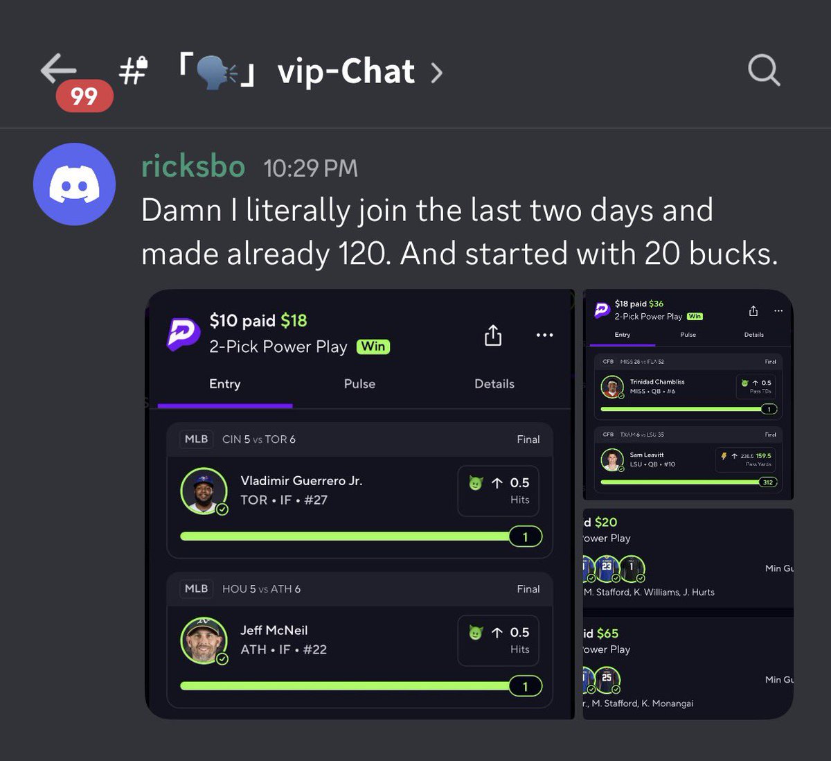 DreamPicksVIP's tweet photo. 💰$200 GIVEAWAY TO 3 PEOPLE💰
-> Drop CASH APP/ZELLE &amp; Repost🔁

+122.3 UNITS✅ in the last 16 Days🔥in our GROUP👇🏼
https://t.co/jD0QAIUmdZ

SO NOW I GOTTA SHARE SOME OF MY PROFIT💰w/ YALL❤️ https://t.co/jHCaYohcN6