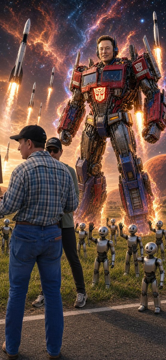 Cosmic_Node_'s tweet photo. @elonvision696 It’s all fun and games until he transforms into Elon Optimus Prime and kicks your ass for talking shit https://t.co/O6tWWUuP42