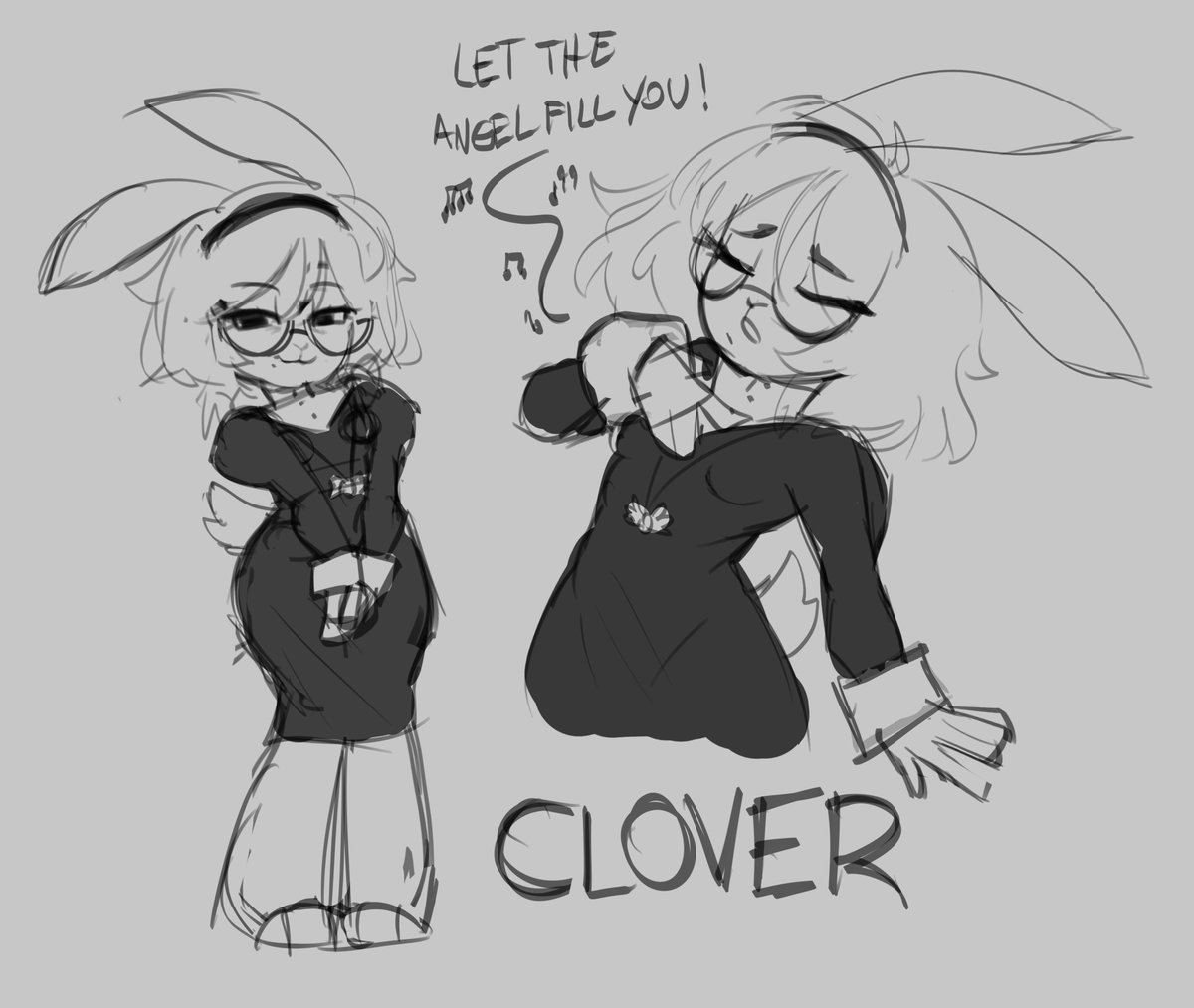 WretcheDDoe's tweet photo. wip of my choir teacher bunny lightner https://t.co/FmLj9DKy16