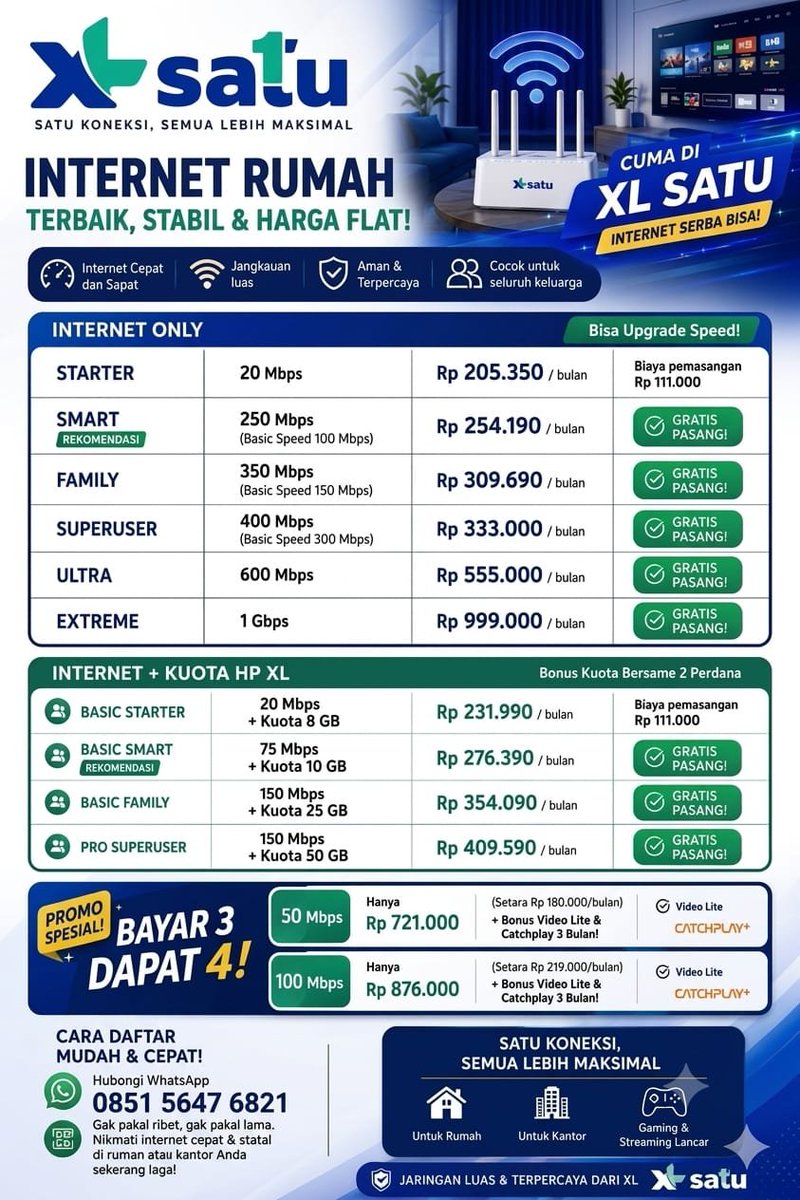 RayyDavies's tweet photo. @rikoiskakeepa @Ayociumandik jika kk berminat pasang wifi xl satu gass kak https://t.co/Wzdn5vSrDc