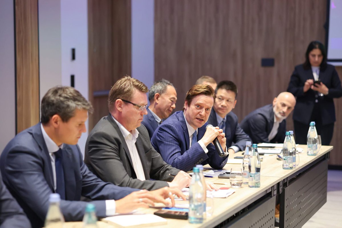 FlorianHeiner's tweet photo. Panel on Georgia’s evolving landscape, exploring the opportunities and challenges shaping Tbilisi’s future, with perspectives among business leaders, diplomatic community 
 World Bank and international stakeholders. https://t.co/B6ay8G7mLf