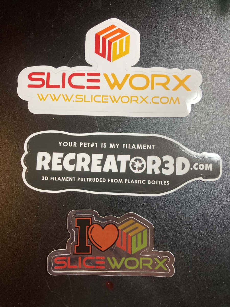 joshuartaylor's tweet photo. A huge thank you to @WeShallPai and his team at @SliceWorx3D for helping us bring our stickers to life for 3DPrintopia 2026!  

Their support goes far beyond this year’s stickers...SliceWorx has stood behind Recreator3D and our work at RepRap Festivals for the past five years. 

That kind of ongoing support means the world to a small maker project like ours and helps us continue sharing, educating, recycling, and creating with the community!  

Be sure to grab a sticker when you visit us at @3DPrintopia and please show SliceWorx some love for continuing to support makers like us!  

Thank you SliceWorx, for five incredible years of helping us Reduce, Reuse, and Recreate!  

#3DPrintopia2026 #3DPrintopia #SliceWorx #Recreator3D #RepRapFestival #3DPrinting #MakerCommunity #ReduceReuseRecreate