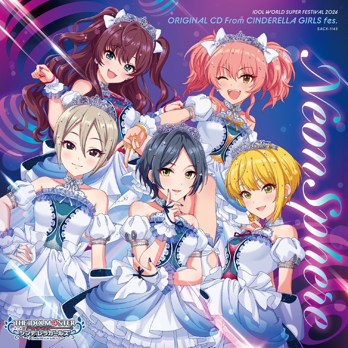imas_columbia's tweet photo. 🪩配信開始🪩

Neon Sphere

作詞・作曲・編曲：AJURIKA
歌：#一ノ瀬志希 #宮本フレデリカ #塩見周子 #速水奏 #城ヶ崎美嘉

🎧STREAMING/DOWNLOAD
https://t.co/kAbWmb1YVm

#デレマス