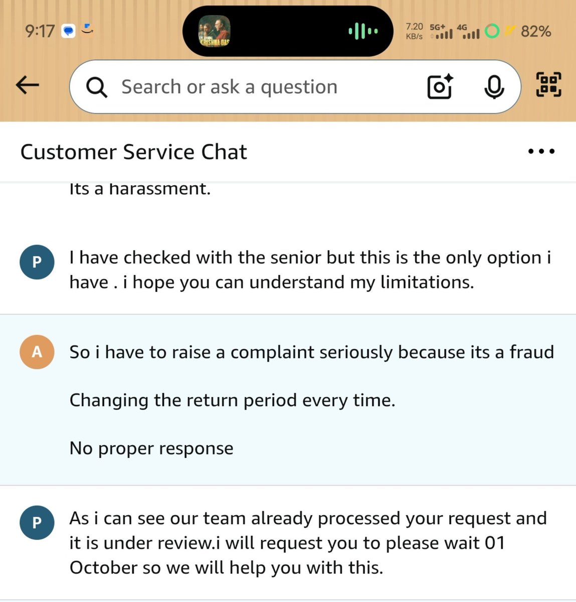 Akhil6009's tweet photo. Return picked up by delhivery on 21 Sep. Since 26 Sep, it shows “Out for Return to Seller” but is marked unsuccessful every day. My refund is stuck, and your support gives a different answer every time. Resolve this instead of giving changing dates. @amazon @amazonIN https://t.co/gV6A5Wv6JO
