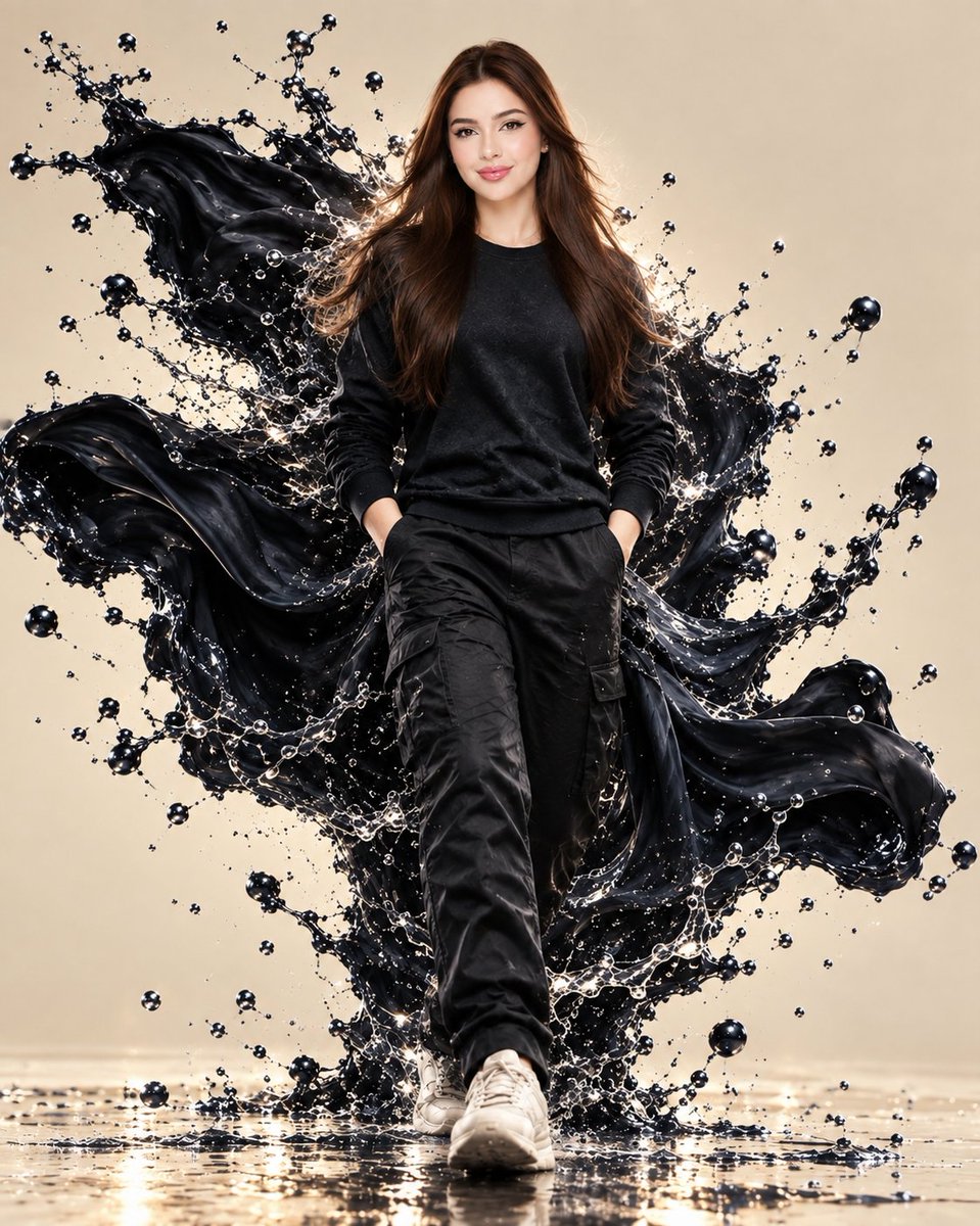 Liquid Splash Fashion Portrait