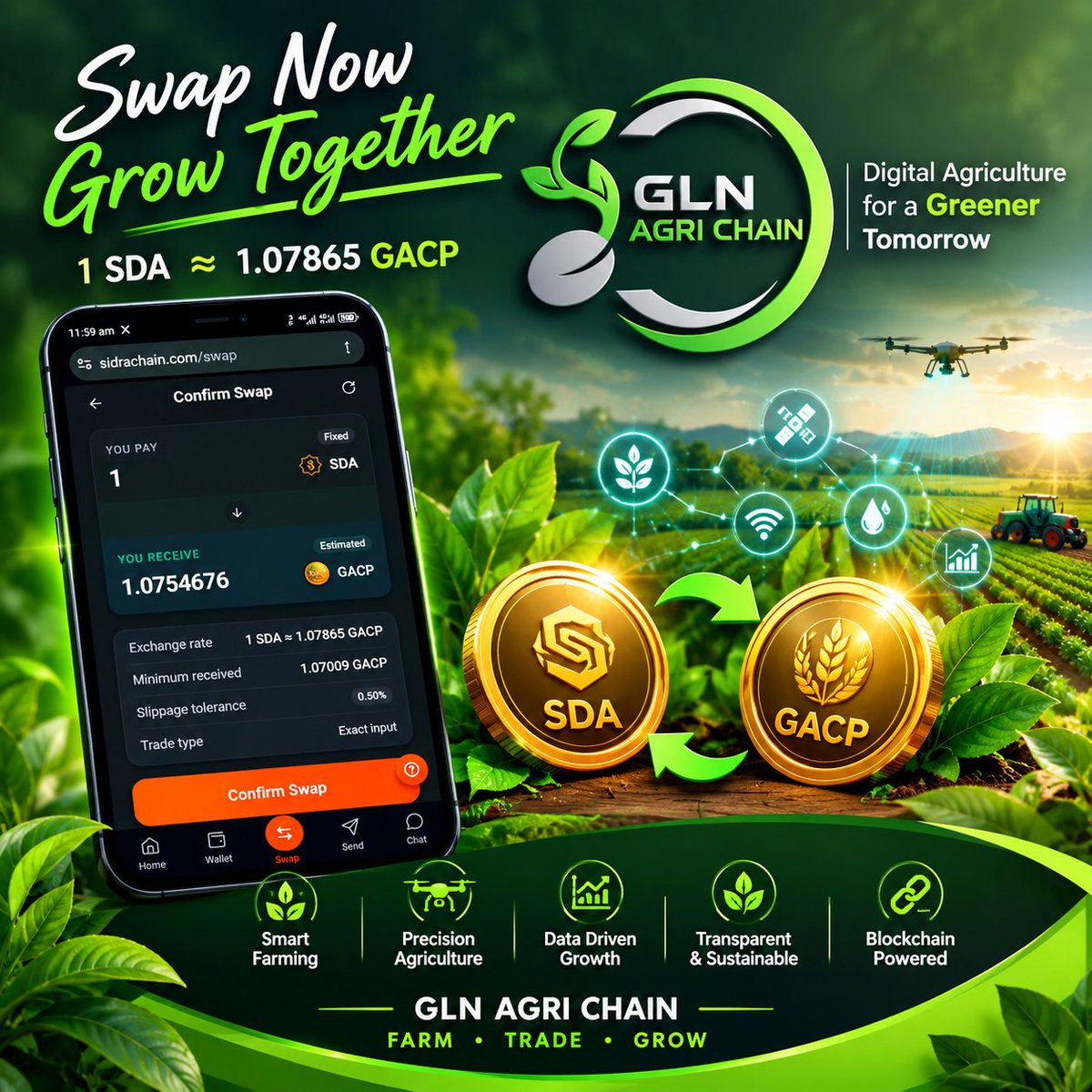 Sidrachain_sup's tweet photo. ๐ฑ GLN Agriculture Chain | GACP
GACP has touched 1 SDA before. ๐ฅ
๐ ATH: 1 GACP = 1 SDA
๐ Now: ~0.4 SDA
๐ Could GACP touch 1 SDA again?
The comeback could be interesting. ๐๐
๐ Building the future of Digital Agriculture on Blockchain.
#GACP #SidraChain #SDA https://t.co/a3maYuO5Zo