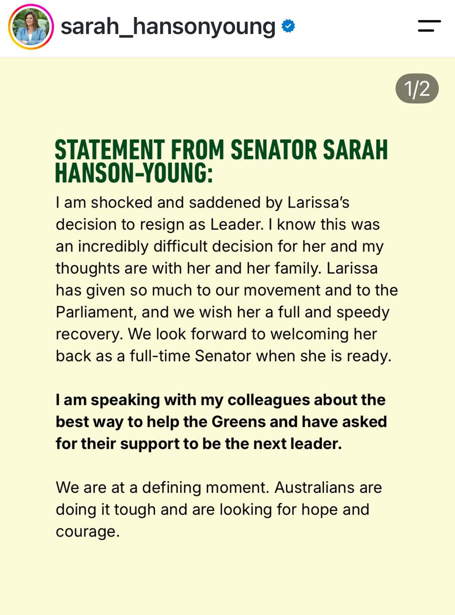 Maggie_Perry6's tweet photo. Sarah Hanson-Young has just announced she is seeking Greens leadership @6NewsAU https://t.co/wWluwOnnvm