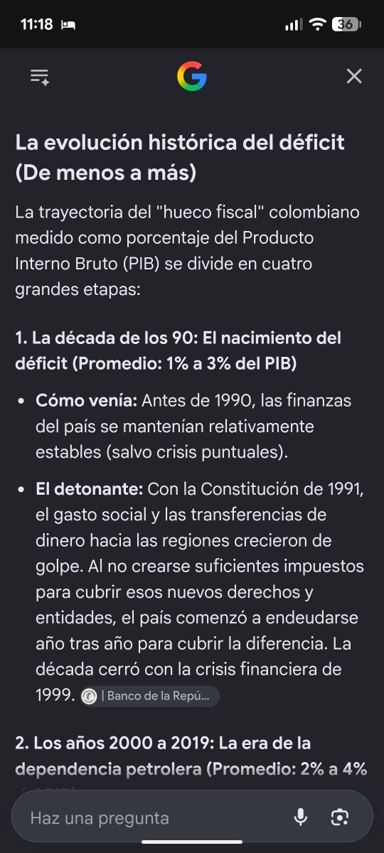 SoyD_e's tweet photo. @baezjero @avillota1 @AnaErazoR @JMilei @petrogustavo Si sabes que eso es una deuda heredada desde los 90 hasta ahorita por errores de todos los gobiernos? El gobierno anterior trato de subsanar el hueco petrólero, pero igual seguia habiendo mucho déficit en otras areas https://t.co/pHHC2tyNfb