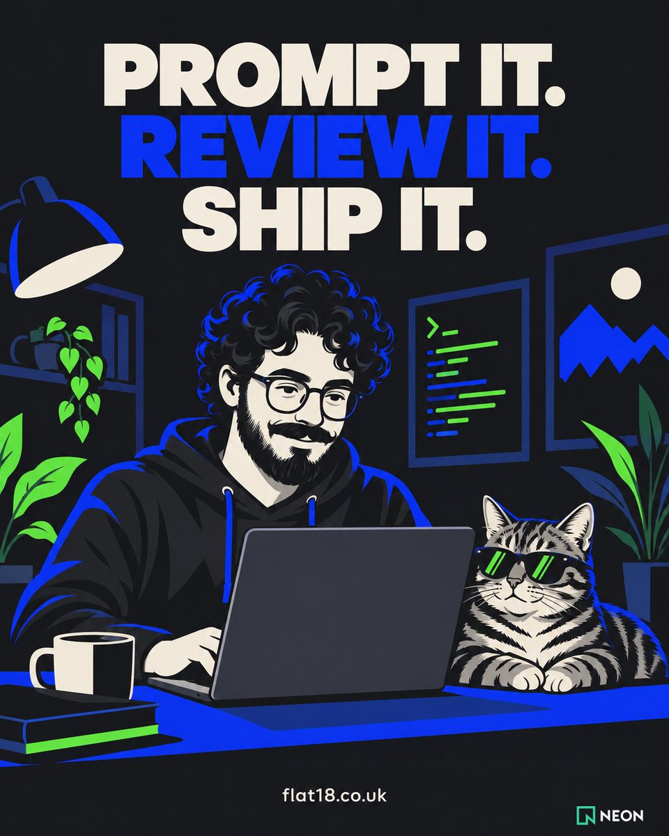 f18_dev's tweet photo. Mass database migrations are tedious, not trivial. 

An LLM can turn a plain-English brief into a migration plan and repetitive SQL.

A developer tests the edge cases on an isolated Neon branch and owns the rollout. 

Powerful in anyone’s hands; a superpower with experience behind it. 

@neondatabase #Postgres #AI