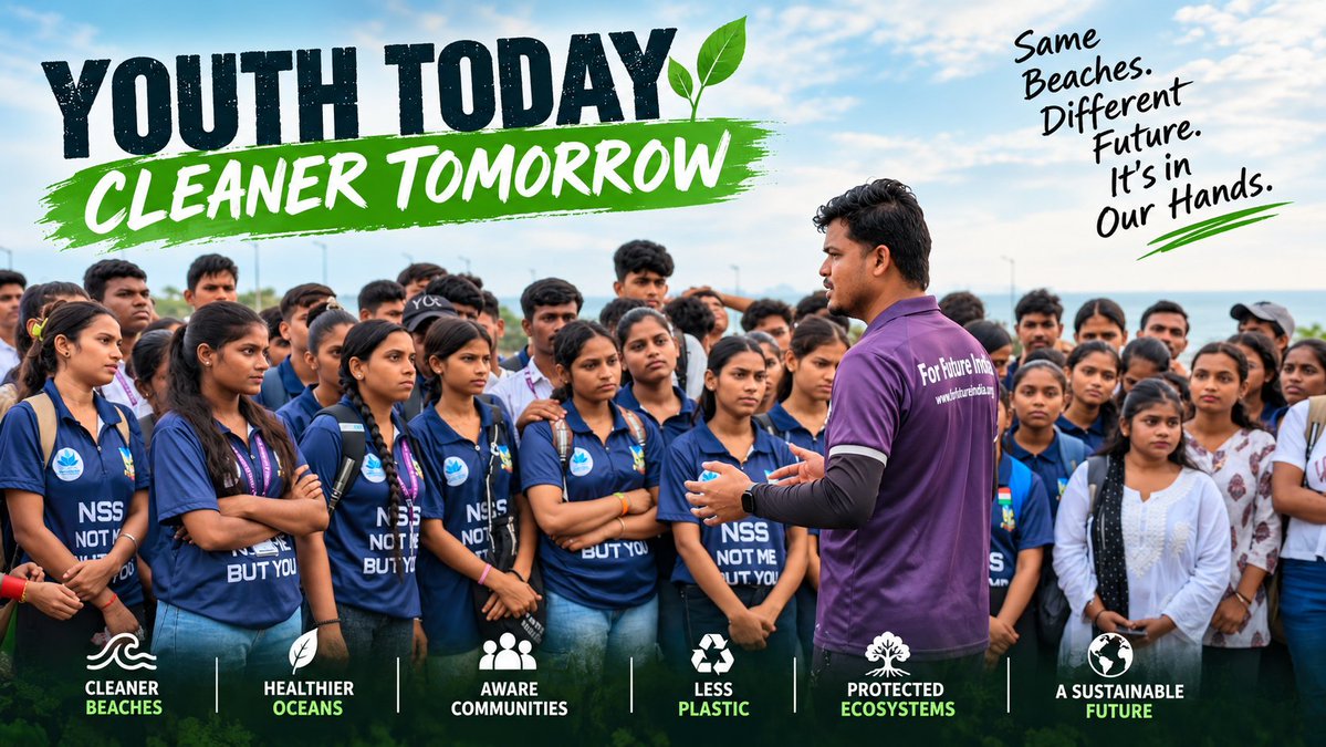 DhruvKadara's tweet photo. Youth today. Cleaner tomorrow. 🌱🌊
Change begins when we choose to act - not just talk.
Same beaches. Different future. It’s in our hands.
#Environment #Sustainability #YouthForEnvironment #ForFutureIndia https://t.co/bpvdIfd4xj
