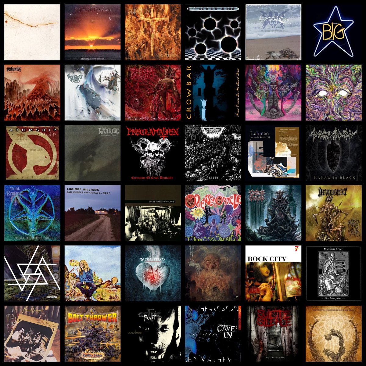 Birdmaster112's tweet photo. NEW 6x6 this was realllyyy hard to narrow down #musictwt #metaltwt https://t.co/KcmBlNTapP