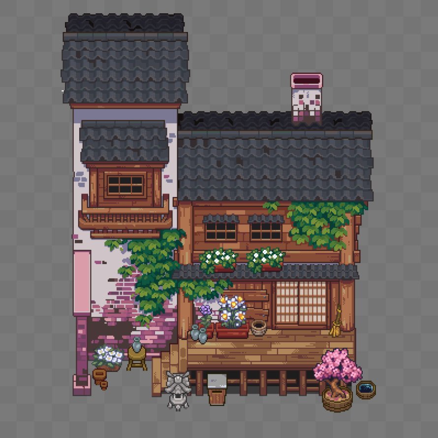 kinotabitree's tweet photo. Sakura house (Reup)
#ドット絵 #pixelart #aseprite https://t.co/z0JCoAJiLX
