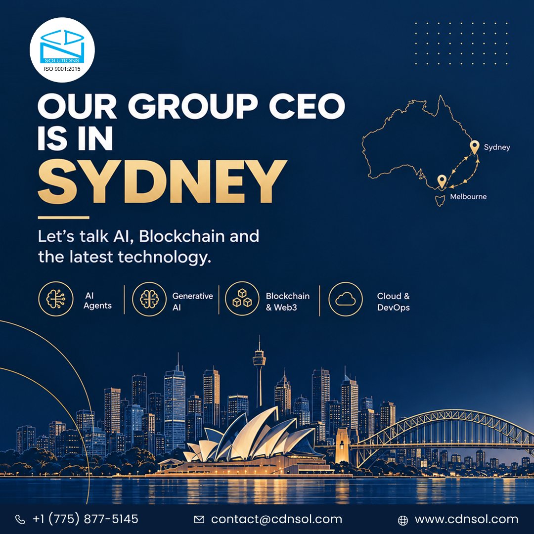 cdnsolutions's tweet photo. Back in Sydney to close out a great week across Australia. Thank you to everyone we met in Sydney &amp; Melbourne. #CDNSolutions https://t.co/jTFuWAOePC