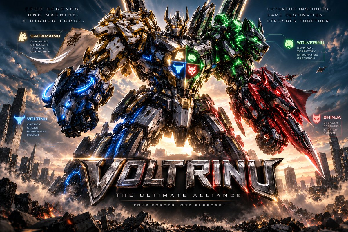 RonaldMcDollas's tweet photo. Imagine if @saitamainu and @shinja launched alongside @Voltinu_RH and @WolverinuRH.

Four forces. That would bring back the whole Inu Meta

Like Voltron - once they come together, it's a whole different beast. ⚡️🐺 https://t.co/hPaxUi4cPC