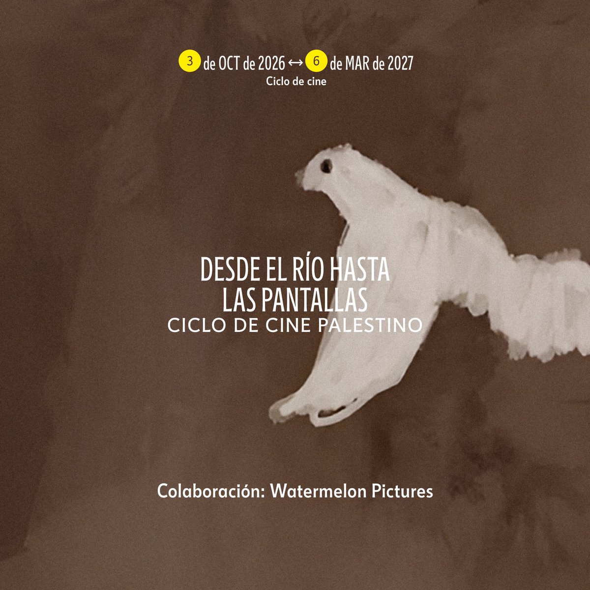 CasadelLago's tweet photo. Desde el río hasta las pantallas 🇵🇸

Casa del Lago UNAM presenta, en colaboración con Watermelon Pictures, una selección de películas que reúne diversas miradas cinematográficas contemporáneas vinculadas con Palestina. https://t.co/cN28uOpBRR