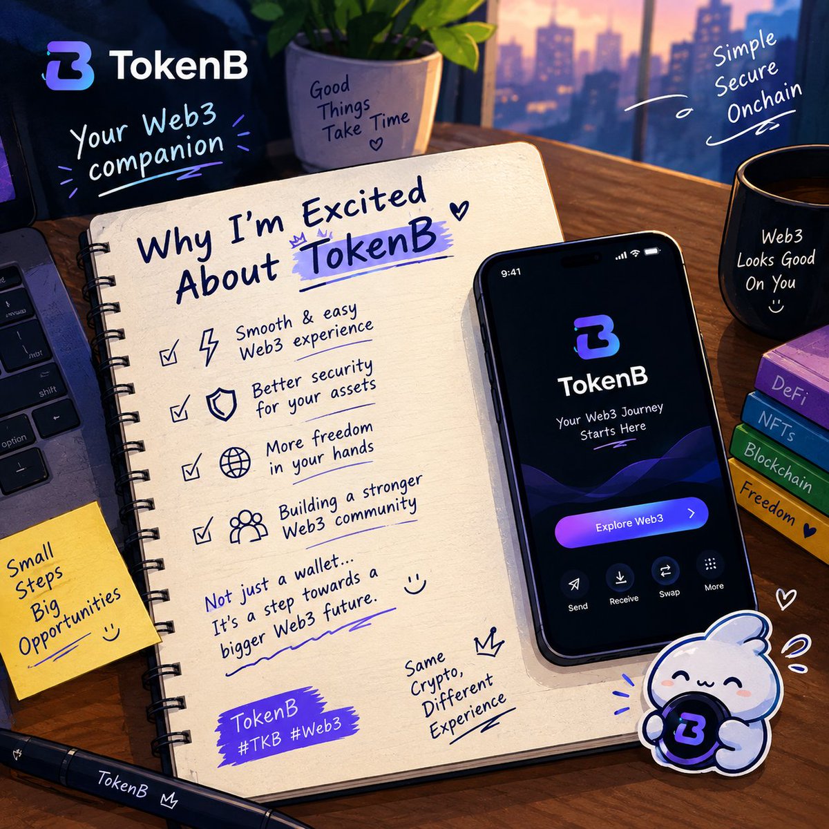 Karan_base_eth's tweet photo. One thing I’ve learned in Web3: a wallet shouldn’t make you think about the wallet — it should let you focus on what you’re doing on-chain.

That’s why @TokenB_Wallet  caught my attention.

TokenB brings multi-chain asset management, swaps, DApp access and transaction details into one wallet experience. It’s also non-custodial, with keys kept under the user’s control rather than stored on a central server.

What I like most is the direction: making multi-chain Web3 feel less fragmented without taking away self-custody.

For me, a useful wallet = control + clarity + fewer unnecessary steps.

That’s the kind of infrastructure Web3 users actually need. 🔐🌐

#TokenB #TKB #Web3 #Crypto