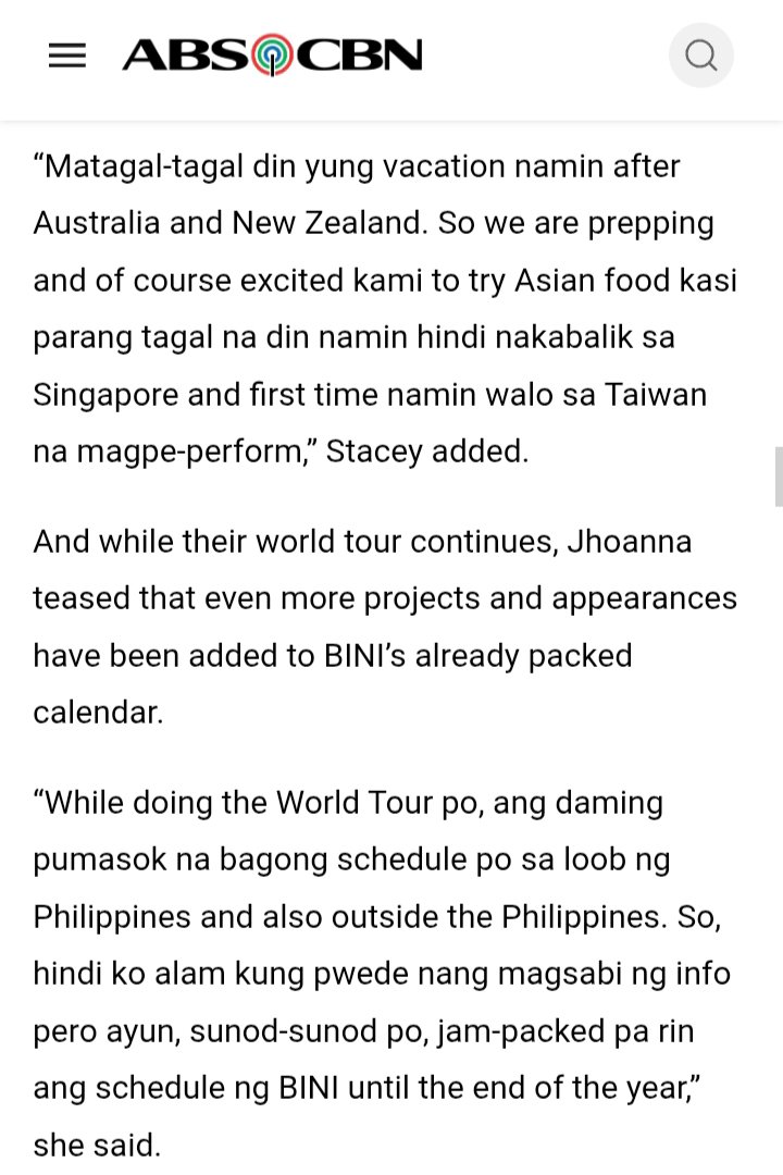 aomsdbr's tweet photo. Jhoanna reveals new local and int’l projects have been added to #BINI’s schedule.

Preparations are underway for the Asian leg of the Signals World Tour, including a return to Singapore and their first full-group show in Taiwan. Calendar remains fully booked through year-end. https://t.co/H3s3ytZV3D