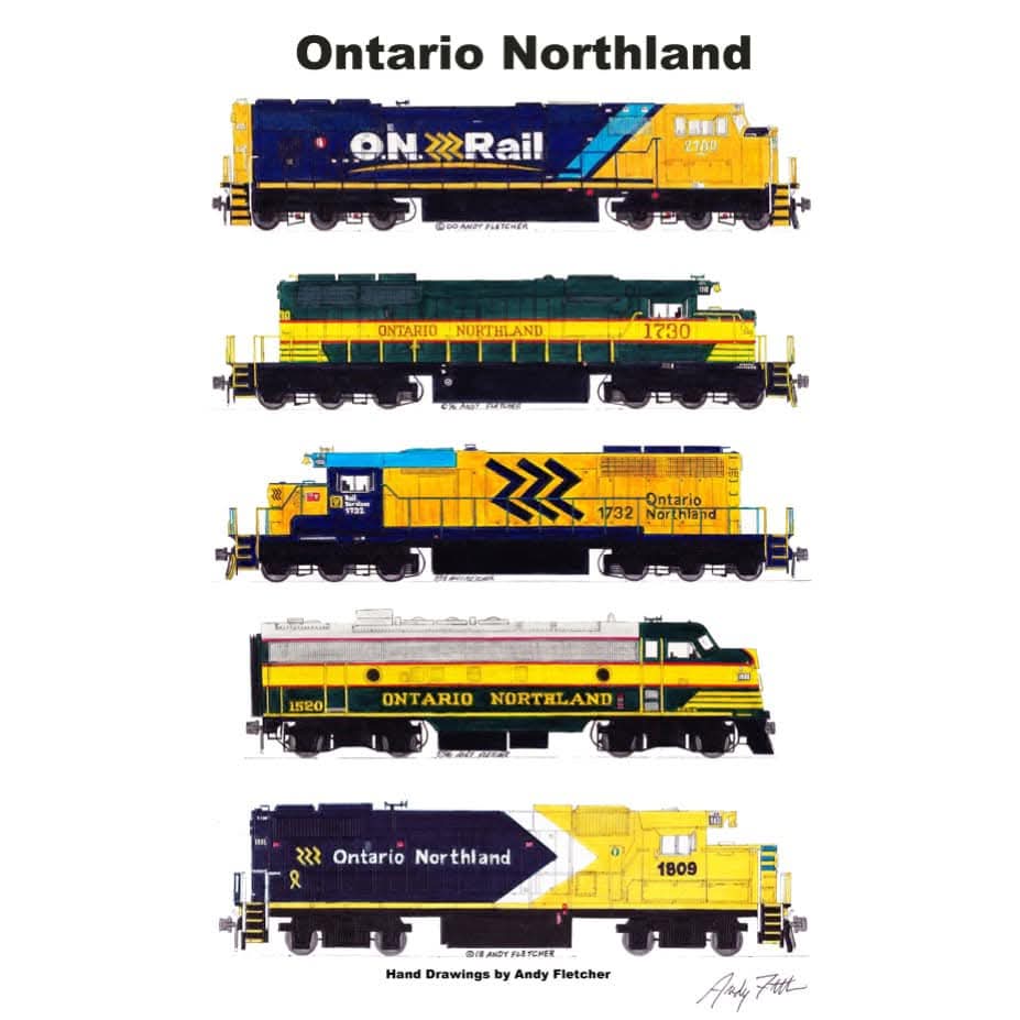 ker0senedream2's tweet photo. ontario northland especially is on a generational run of logos and liveries https://t.co/xDHNJHfdiM