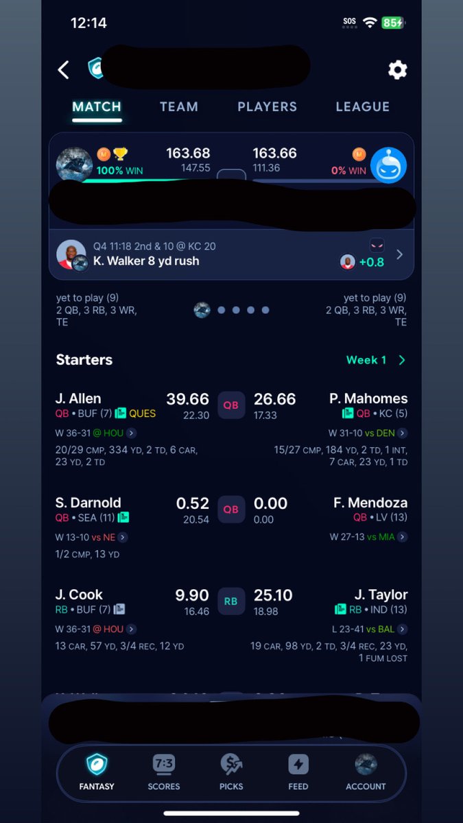 tgsflubnugs's tweet photo. Baring any scoring changes this week, I won 2 fantasy games by a total of .16
I am so tired of stressing in MnF, I just wanna have fun and watch the games man
(Week 1 Matchup, Two Week 3 Matchups)
#fantasyfootball #sleeper #sleeperfantasy #espnfantasy #espnfantasyfootball https://t.co/iYHGeJNqvJ