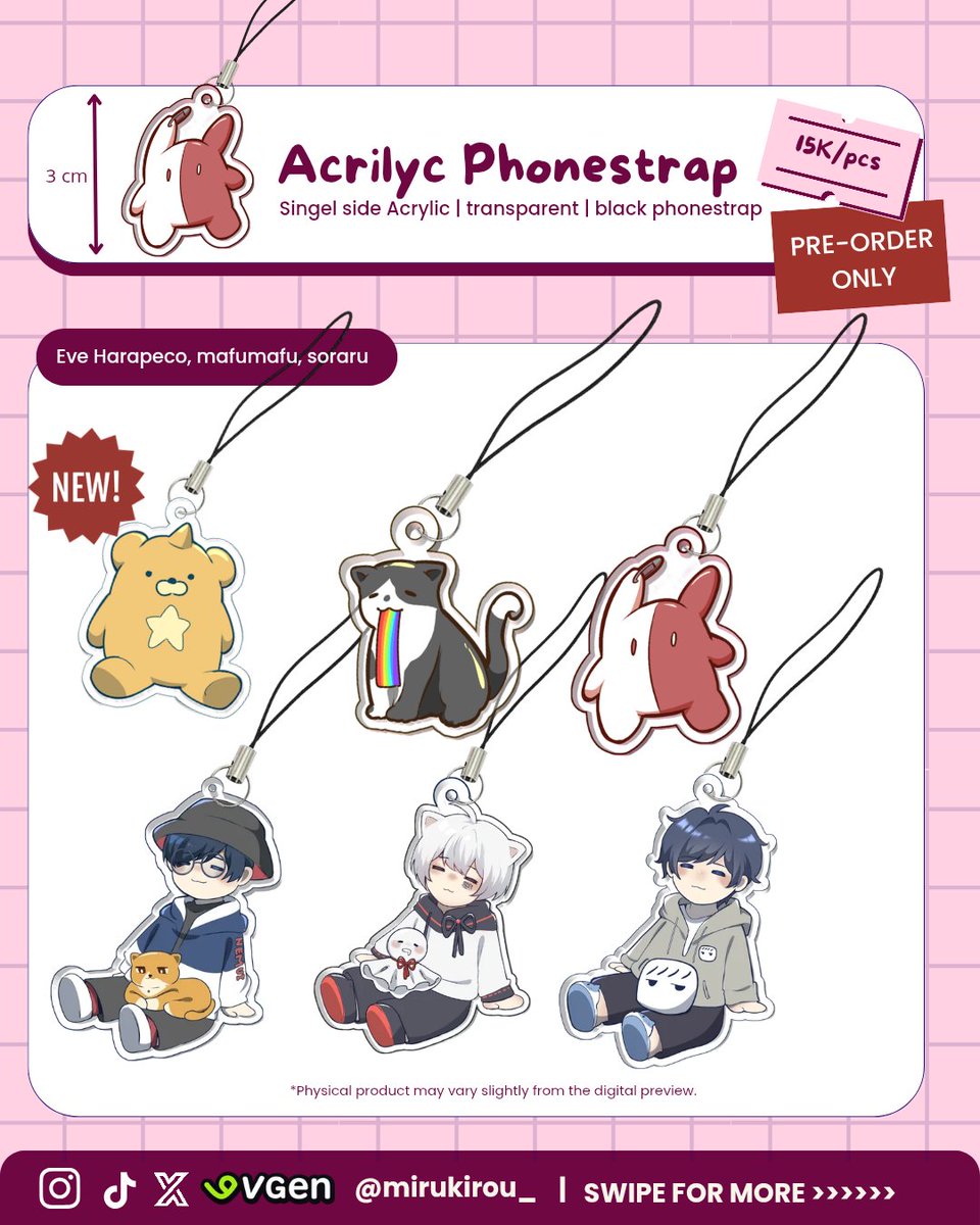 mirukirou_'s tweet photo. Linked Keychain and Acrilyc Phonestrap are really on limited stock (i recommend you to apply pre-order) https://t.co/J9jmQEGUgI