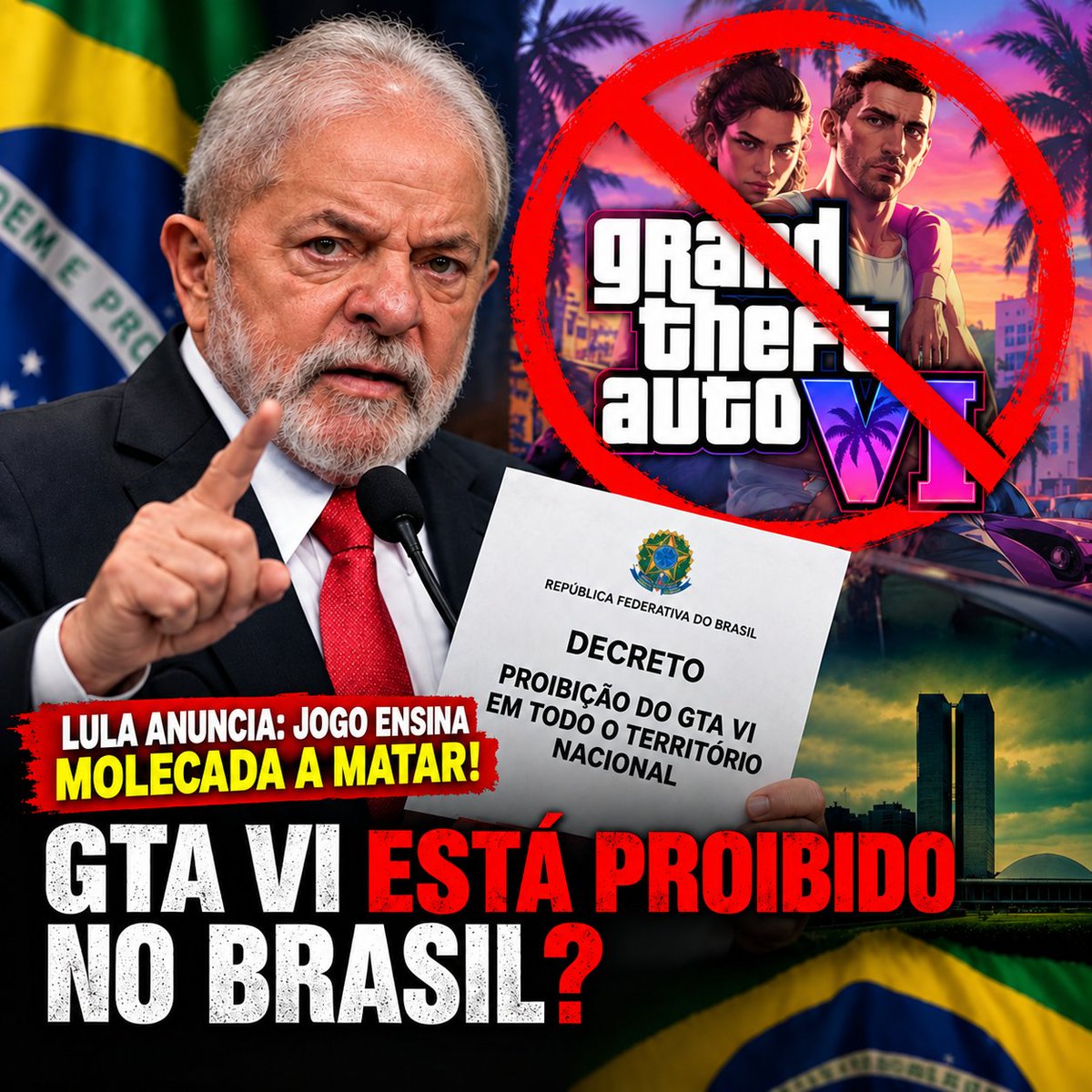 IsraelRoldao's tweet photo. @memel_vitoria URGENTE, LULA AMEAÇA ACABAR COM JOGOS DE FPS NO BRASIL!!! https://t.co/r2vmeXKT35