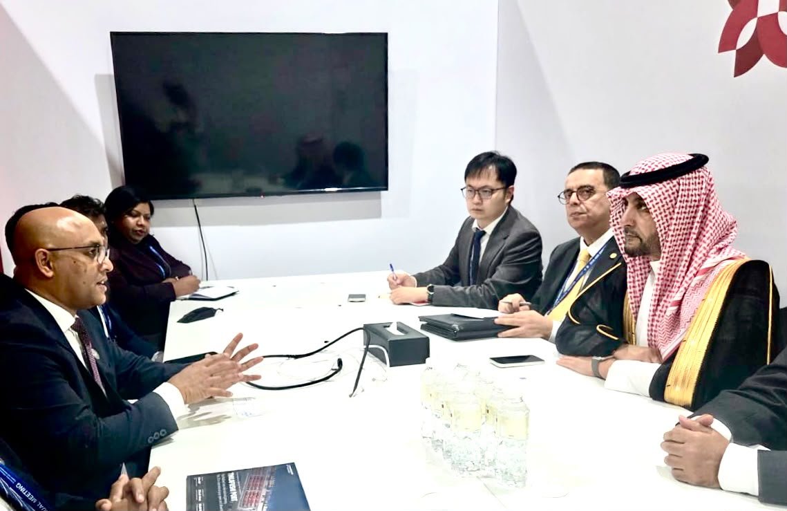 MoFmv's tweet photo. Minister of Finance and Public Enterprises H.E. Hassan Zareer met with OPEC Fund President, Dr. Abdulhamid Alkhalifa on the sidelines of the 2026 Asian Infrastructure Investment Bank Annual Meeting in Doha.

Discussions covered potential areas of collaboration under the Country Partnership Framework Agreement.

The importance of establishing an Emergency Line of Credit facility was also highlighted, alongside future engagements in high-impact areas such as water and sanitation, harbor and ports development to support sustainable development in the Maldives.