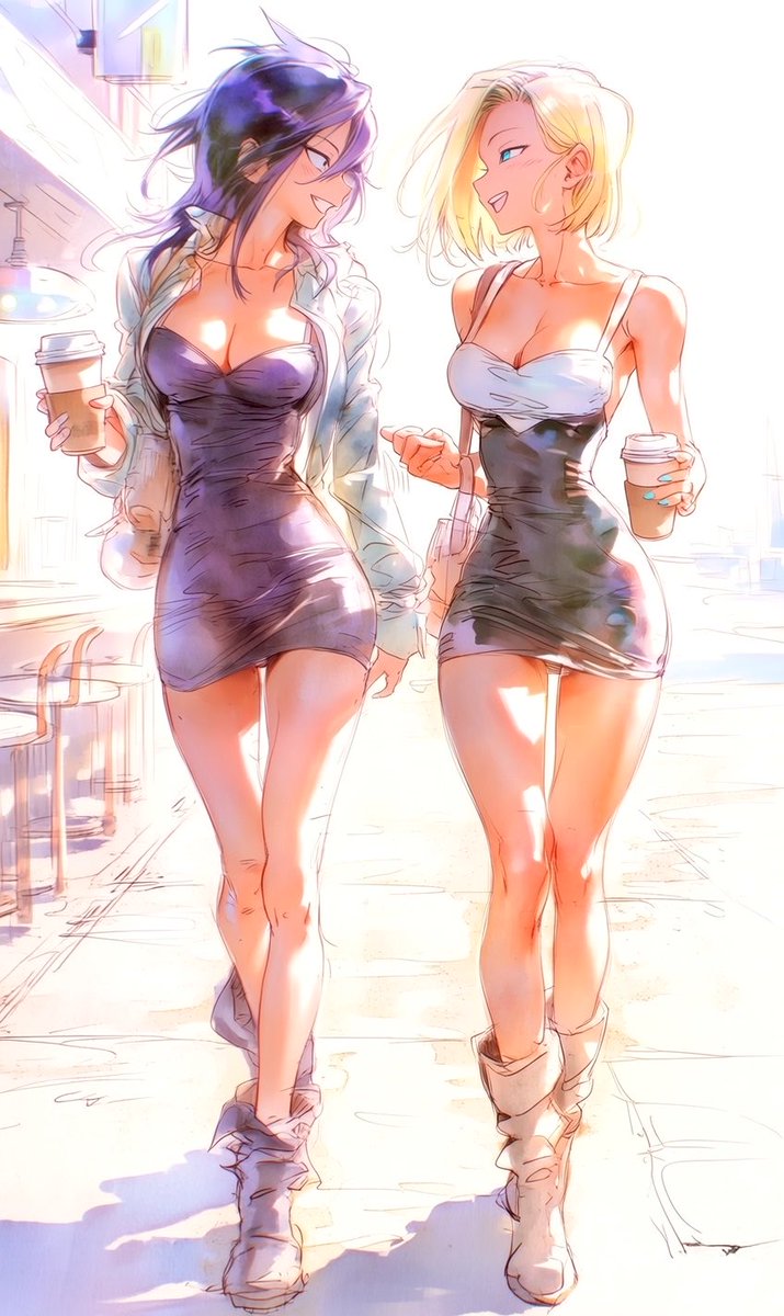 refisan17's tweet photo. Gm 𝕏 fam☕️
Midnight &amp; Android 18🤍🤍
#mha #dragonball https://t.co/Dd0OMsjn63