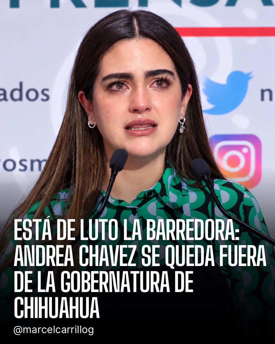 marcelcarrillog's tweet photo. Adoro los finales felices:

Andrea Chávez, la gallina de Adán Augusto para el gobierno de Chihuahua, quedó fuera de la contienda. En su lugar pusieron al candidato de Sheinbaum, el presidente municipal de Ciudad Juárez, Cruz Pérez Cuéllar.

Es increíble la mediocridad de Andrea: después de haber gastado carretadas de dinero en su precampaña ilegal que lleva casi tres años en Chihuahua, haberse aliado a la Barredora y haberse embarazado para ganar simpatías, hoy le toca irse al basurero de la historia junto con su grupo político.

De verdad, es hermoso ver caer a un personaje tan infame como esta mujer.