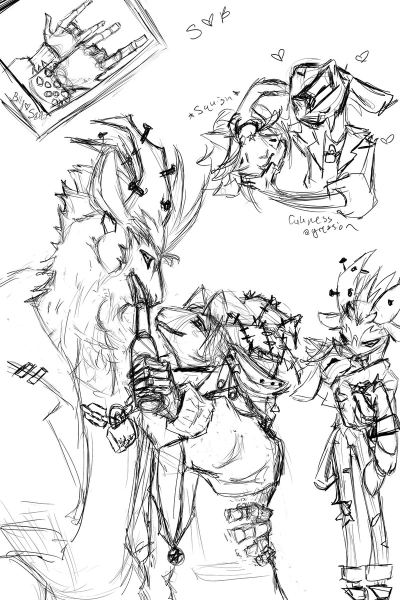 Baaphmagor's tweet photo. Works in progress. I promise I'll finish these this week 😭

#yumeship #yumeart #billy #deadlock #billydeadlock https://t.co/lkdwLVKYbC
