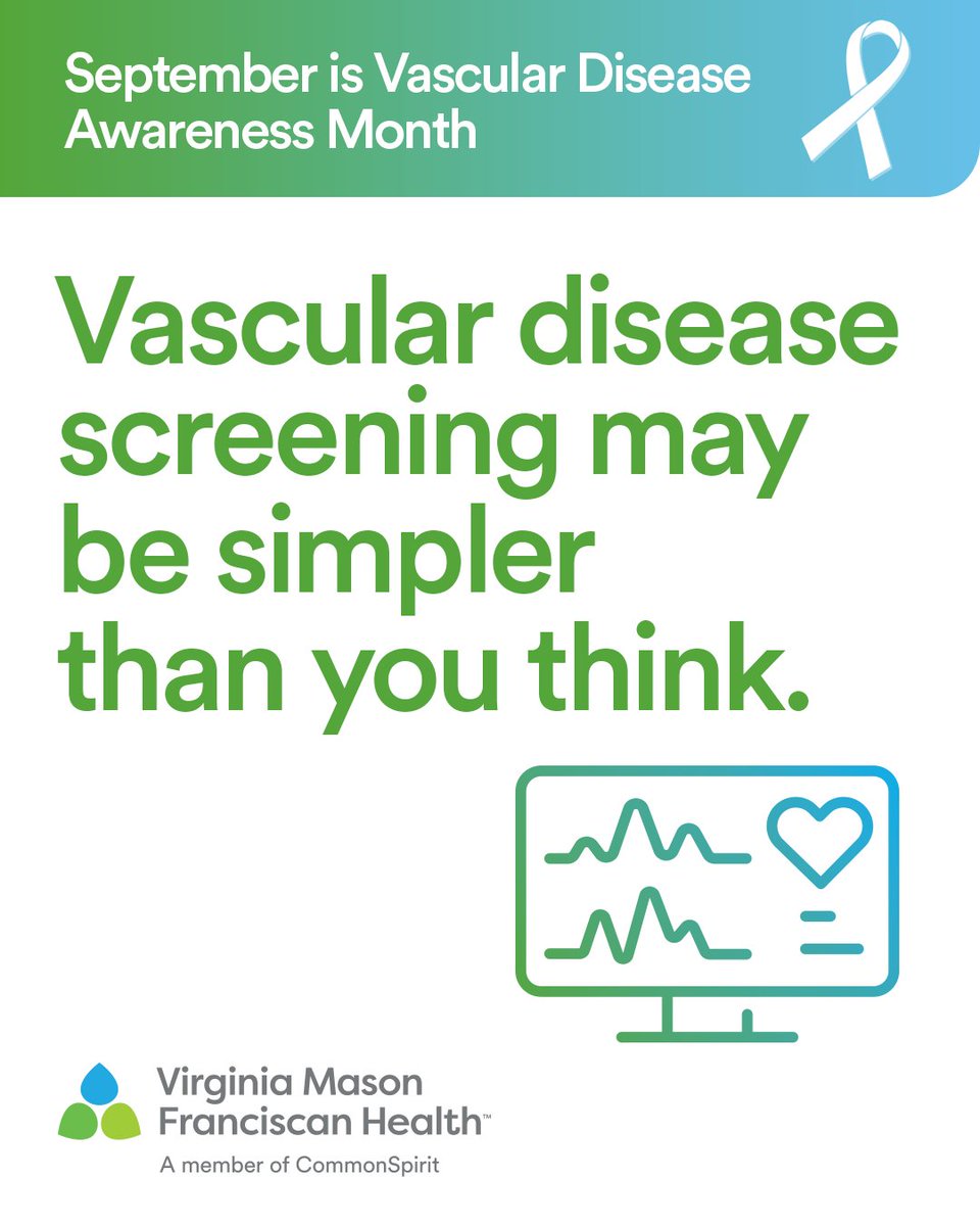 VMFHealth's tweet photo. Don't put off vascular screening. Many people assume getting tested for vascular disease is complicated or time-consuming. The truth? Screening is often simpler than you think.

Learn more at https://t.co/FpOYtyJ6lF https://t.co/6IoGB7JGj1
