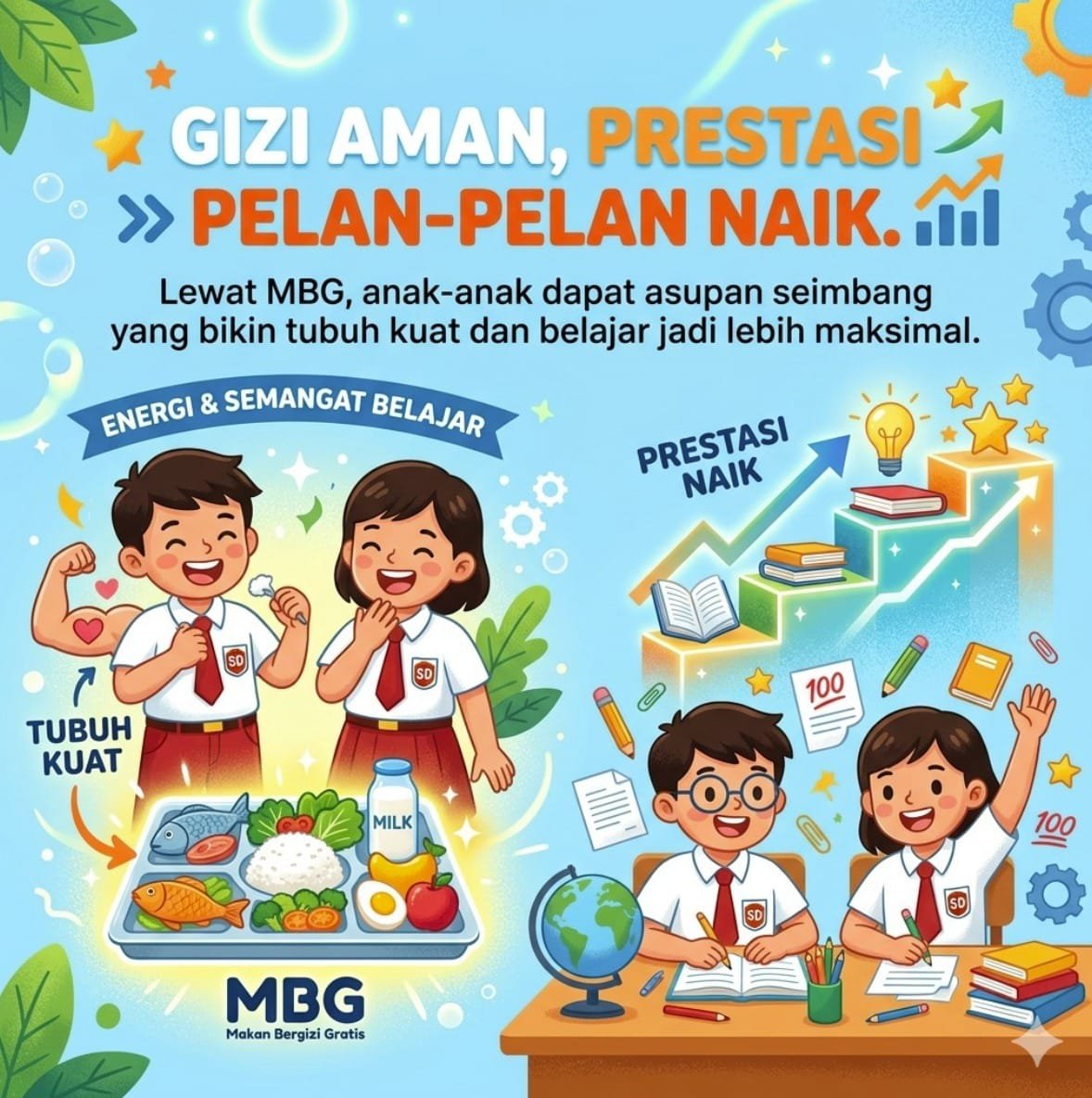 BocelNestapa's tweet photo. Dampak Program MBG: Gizi Aman, Prestasi Pelan-Pelan Naik #dukungMBG https://t.co/PKYQVYulr7