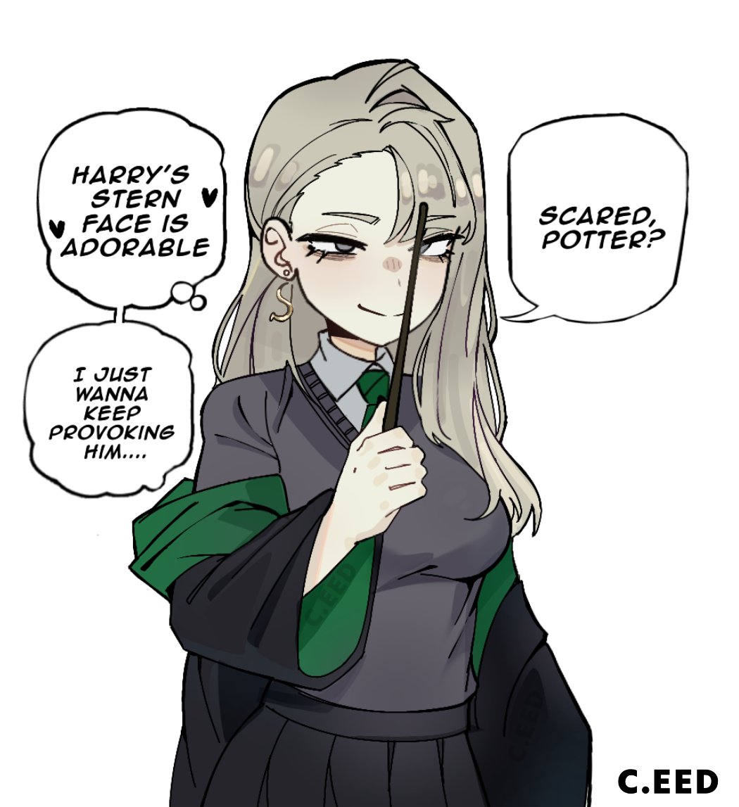custardseeks's tweet photo. Fem Draco just feels like a bully that gets off at bullying her crush. https://t.co/fLWKvPlGEv