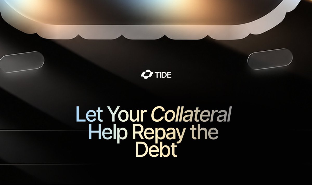 Tide_Finance's tweet photo. What if your collateral could do more than sit there?

Some liquidity positions generate trading fees.

TIDE’s Wire mechanism is designed to capture eligible fees, convert them into USDG, and apply them toward outstanding debt.

Your position may help secure the loan and contribute to paying it down.

Would you rather repay manually or have eligible fee flow contribute automatically?