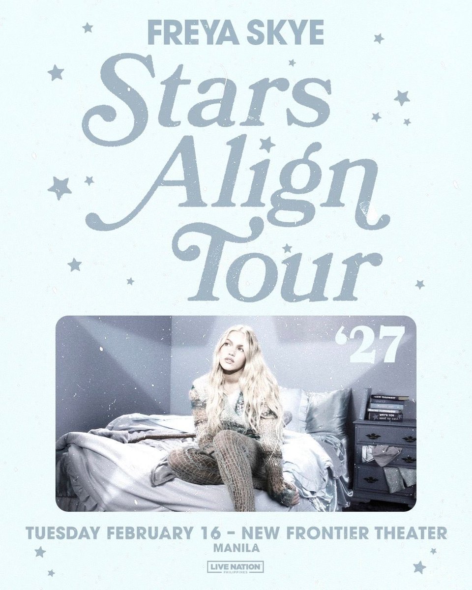 cuff_ear55's tweet photo. ~ TICKETING ASSISTANCE OPEN ~

We offer ONLINE ticket purchasing / pasabuy for FREYA SKYE STARS ALIGN TOUR IN MANILA

✅️ Artist Presale / LNPH / General Sale

DM 💌

wts tickets tpa pasabay pabili proxy service htb lf lfb ph
#FreyaSkye 
#FreyaSkyeInManila. https://t.co/94dAjfdY7M
