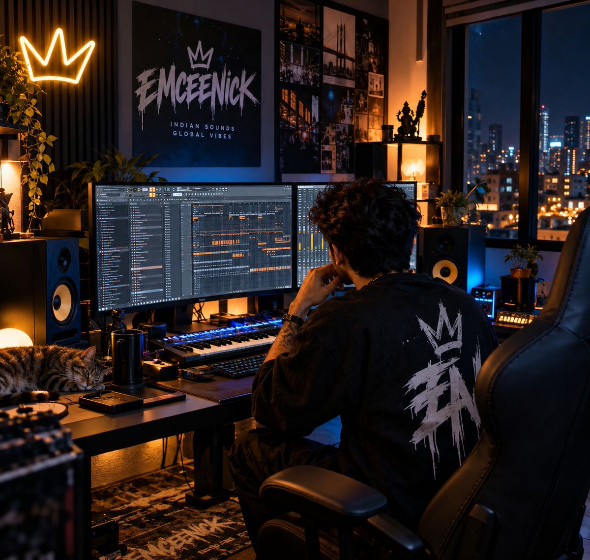 prod_emceenick's tweet photo. Late nights. Loud speakers. One more beat. 🎚️🔥

Behind the scenes of EMCEENICK — building original beats, experimenting with sound and turning ideas into records.

INDIAN SOUNDS. GLOBAL VIBES.

#MusicProduction #BeatMaking #FLStudio #MusicProducer #IndianHipHop https://t.co/YFDx5xgiUe
