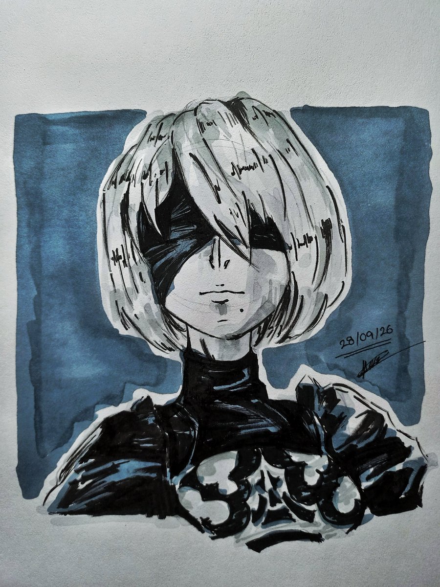 wakastudio05's tweet photo. sorry for the lack of uploads, just recovered from being sick as a dog ... i drew a little 2B! haven't played nier automata, but i love her design so much ...
#nierautomata #fanart #sketch #art https://t.co/1yeR42xppp