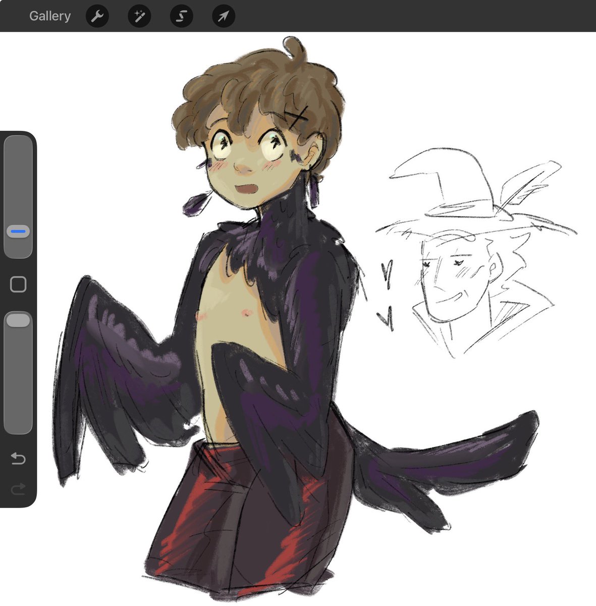 krislaying's tweet photo. Crow harpy Morty + scrapped doodle ( reupload ) https://t.co/14suUiMcS5