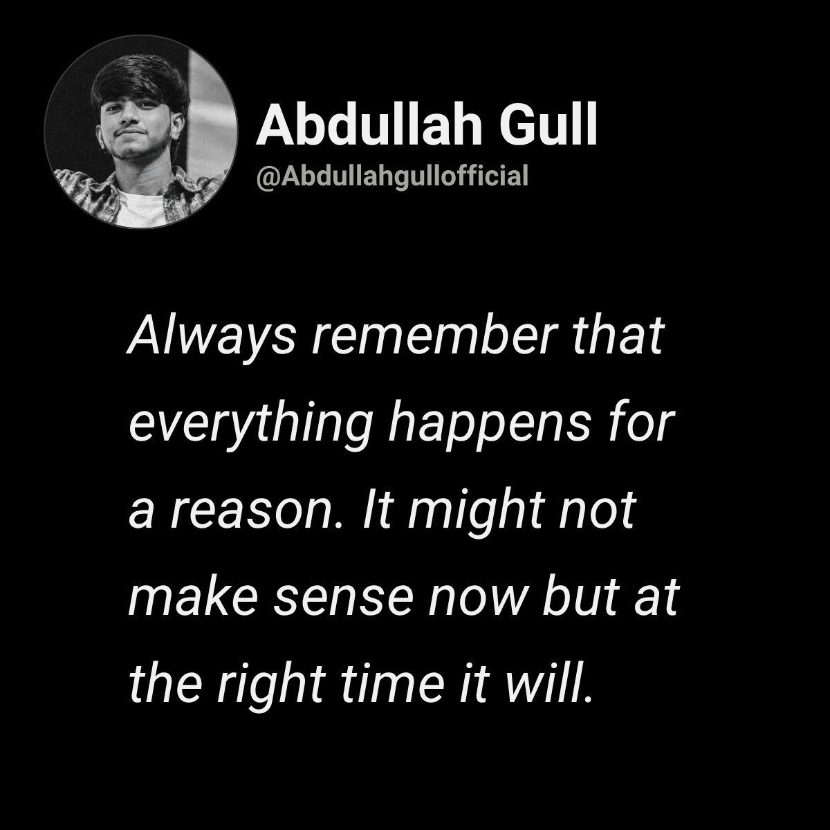 abdullahgulloff's tweet photo. Trust the timing of everything. It might not make sense right now, but it all comes together when it's supposed to. ✨ https://t.co/M2kRfnmYQS