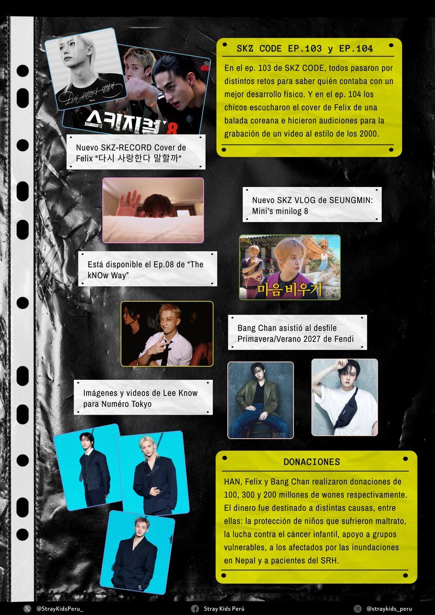 StrayKidsPeru_'s tweet photo. 📰」Stay 💕 Ya está disponible el resumen semanal, esta vez desde el 14/09 al 27/09 👀

Puedes encontrar las ediciones anteriores aquí 👇
🔗 https://t.co/iyG33kEr0j

Diseño: Iva 🪼 Redacción: 🐭

#StrayKids 
#ストレイキッズ 🐭 https://t.co/pALaSSfXpu