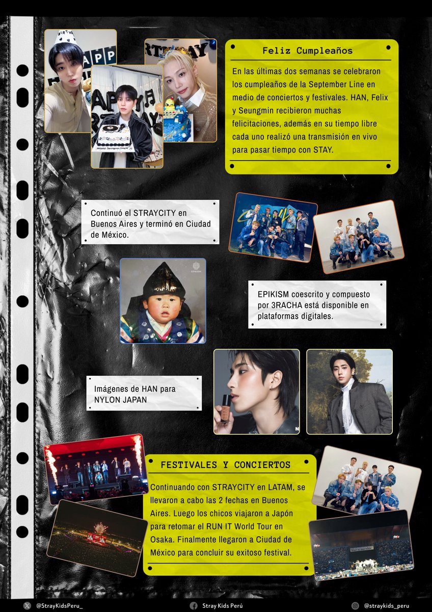 StrayKidsPeru_'s tweet photo. 📰」Stay 💕 Ya está disponible el resumen semanal, esta vez desde el 14/09 al 27/09 👀

Puedes encontrar las ediciones anteriores aquí 👇
🔗 https://t.co/iyG33kEr0j

Diseño: Iva 🪼 Redacción: 🐭

#StrayKids 
#ストレイキッズ 🐭 https://t.co/pALaSSfXpu