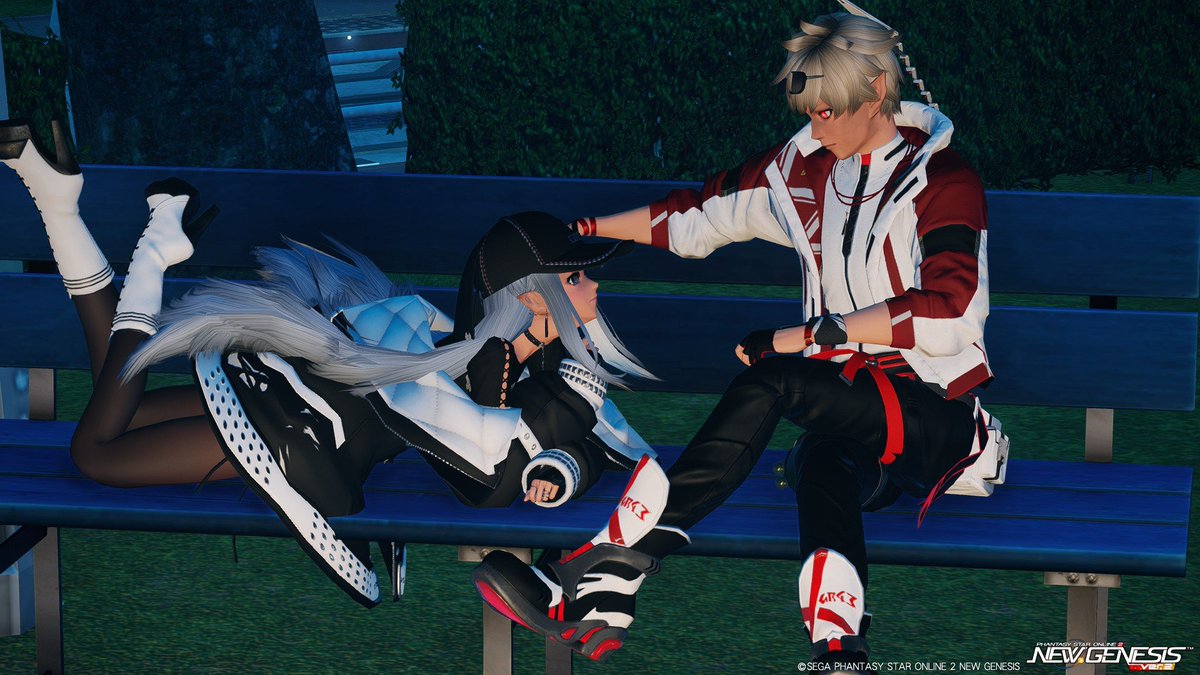 gamePSO2ngs's tweet photo. 【会話中】
ハリエット&ヴァルナ
キック(ロビアク)やオートマタや銃撃戦などの儀式でわちゃわちゃしているたまり場ですが、深夜はこのようにまったりしています(ただし突然キック・吹っ飛ぶの儀式は始まる)
#PSO2_SS #PSO2NGS_SS
#メンテの日じゃ無いけどSSを貼る https://t.co/udsLXOOKcn