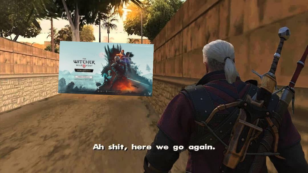 RossTweetsGames's tweet photo. It’s the Witcher 3 Remastered day! https://t.co/2SXdndJZdu