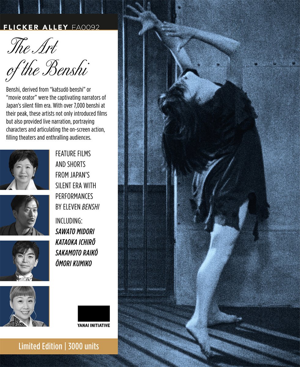flickeralley's tweet photo. Flicker Alley and the Yanai Initiative—a collaborative project of UCLA and Waseda University in Tokyo— announce The Art of the Benshi, a 4K &amp; Blu-ray Disc boxed set collection that celebrates Japan’s venerable history of silent film narration. Pre-order: https://t.co/NISDI6r9Ss https://t.co/6I5toFdpzP
