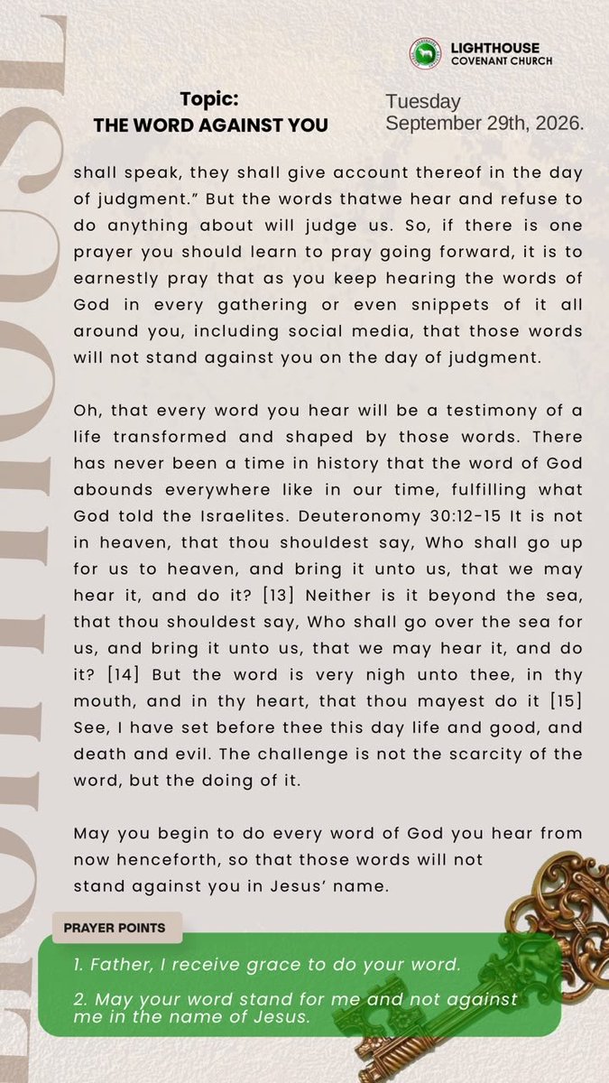 Obasoto_Obafemi's tweet photo. The Key Devotional https://t.co/x1937M7Xfc