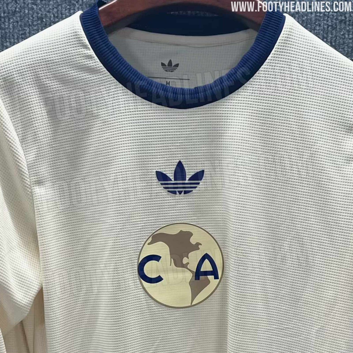 Footy_Headlines's tweet photo. 𝑪𝒍𝒖𝒃 𝑨𝒎é𝒓𝒊𝒄𝒂 𝟐𝟔-𝟐𝟕 𝟏𝟏𝟎𝒕𝒉 𝑨𝒏𝒏𝒊𝒗𝒆𝒓𝒔𝒂𝒓𝒚 𝑲𝒊𝒕 𝑳𝒆𝒂𝒌𝒆𝒅

Update - Tuesday, September 29, 2026: Ahead of its official launch scheduled for October 2026 to celebrate the club's founding in 1916, we can leak a counterfeit based on the official Club América 26-27 110th anniversary kit.

[@ohcaar @Retr0Tv1]