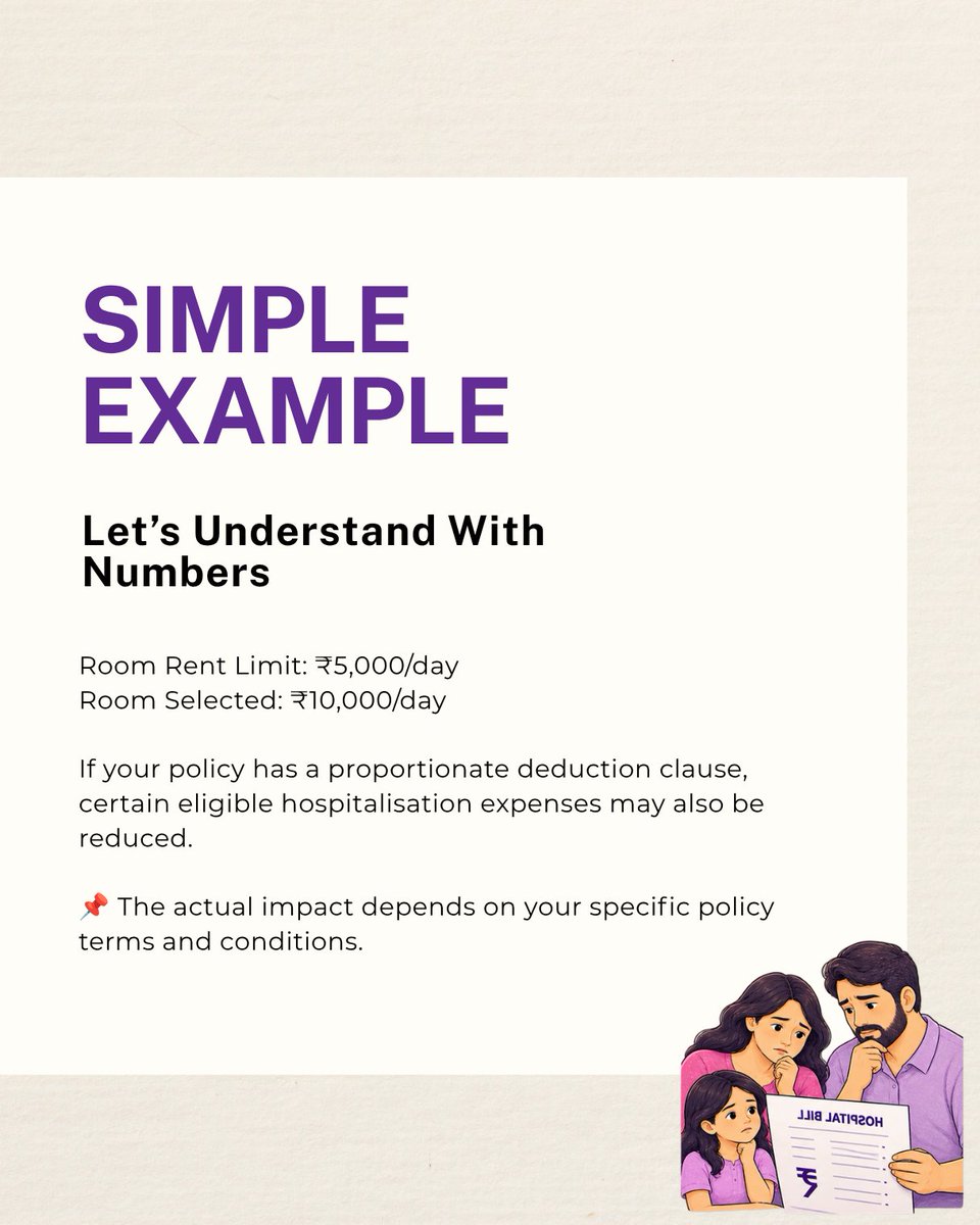 ZeniskInsurance's tweet photo. A room rent limit may seem like a small detail, but it can have a big impact on your health insurance claim.

Know your policy. Know your coverage. Stay prepared.
📞 91246 24400
📩 query@zenisk.in
Zenisk — For You Always

#Zenisk #InsuranceAwareness #InsuranceTips #Insurance https://t.co/jMeXCdhxcI
